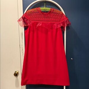 Ted Baker Scarlet Lace Overlay Dress